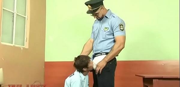  Cute though very bad boy fucked by brutal gay cop